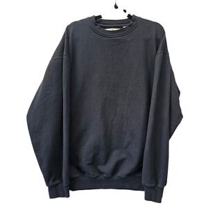 Copper Canyon Mens 2XLT Tall Black Crewneck Sweatshirt Cotton Blend Pullover